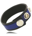 LEATHER BODY - CORREA DE CUERO AJUSTABLE PARA PENE AZUL-NEGRA
