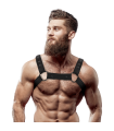 FETISH SUBMISSIVE ATTITUDE - ARNÉS DEPORTIVO AJUSTABLE NEOPRENO PECHO HOMBRE