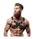 FETISH SUBMISSIVE ATTITUDE ARNES BULLDOG AJUSTABLE NEOPRENO PECHO CRUZADO CON CREMALLERAS HOMBRE