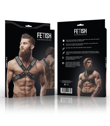 FETISH SUBMISSIVE ATTITUDE ARNES ECOPIEL PECHO CRUZADO CON REMACHES HOMBRE