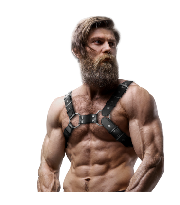 FETISH SUBMISSIVE ATTITUDE ARNES BULLDOG AJUSTABLE ECOPIEL PECHO HOMBRE