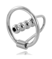 METAL HARD - ANILLO GLANDE CON PLUG URETRAL 30MM
