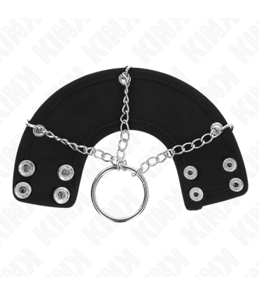KINK ANILLO PENE 4 CM CADENA 7 CM METAL CON CINTURON POLIPIEL
