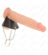 KINK ANILLO PENE 4 CM CADENA 7 CM METAL CON CINTURON CUERO