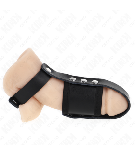 KINK ANILLO JAULA PENE CUERO CON CORREA DIVISORIA DE BOLAS RECUBIERTO AJUSTABLE