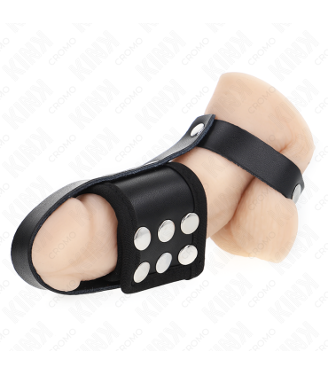 KINK ANILLO JAULA PENE CUERO CON CORREA DIVISORIA DE BOLAS RECUBIERTO AJUSTABLE