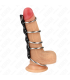 KINK 5 ANILLOS PENE METAL 32 CM A 5 CM CONECTADOS POR POLIPIEL