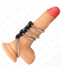 KINK 4 ANILLOS PENE METAL 37 CM A 5 CM CONECTADOS POR CUERO