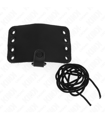 KINK ANILLO PENE CUERO CON CIERRE DE ENCAJE Y CORDONES