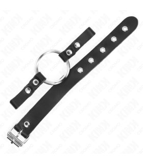 KINK ANILLO PENE POLIPIEL CON CIERRE DE HEBILLA 22 X 2 CM CON ANILLO METAL 4 CM