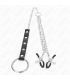 KINK ANILLO PENE METAL CON CADENA Y PINZAS PARA PEZONES AJUSTABLE