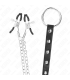 KINK ANILLO PENE METAL CON CADENA Y PINZAS PARA PEZONES AJUSTABLE