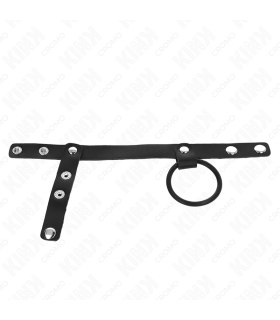 KINK ANILLO PENE SILICONA 38 CM CON DIVISOR DE BOLAS Y CORREA DE CUERO 22 X 15 CM