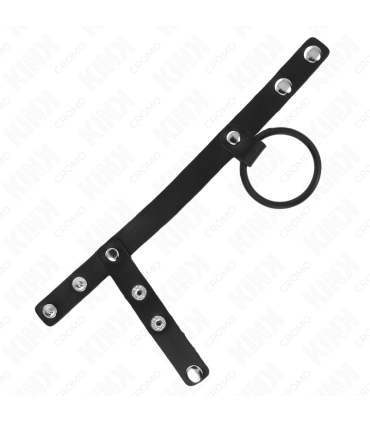 KINK ANILLO PENE SILICONA 38 CM CON DIVISOR DE BOLAS Y CORREA DE CUERO 22 X 15 CM