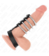 KINK 4 ANILLOS PENE METAL 38 CM CONECTADOS CON CORREA DE CUERO 22 X 15 CM Y CIERRE A PRESION