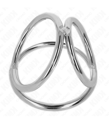 KINK ANILLO PENE TRIPLE METAL CROMADO 38 CM A 5 CM MODELO 2