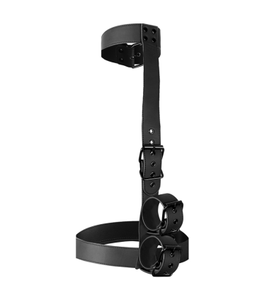 FETISH SUBMISSIVE BONDAGE CONJUNTO DE SUJECION PARA EL CUERPO DE CUELLO Y MUNEQUERAS