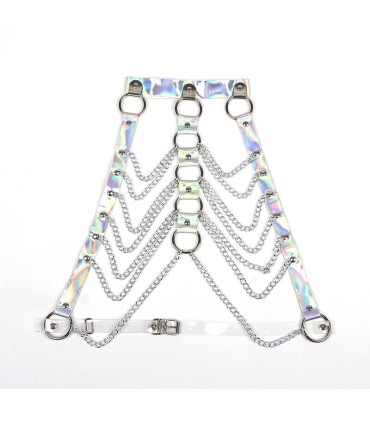 SUBBLIME 953737 ARNES DE PECHO CON ANILLOS Y CADENAS PLATA TALLA UNICA