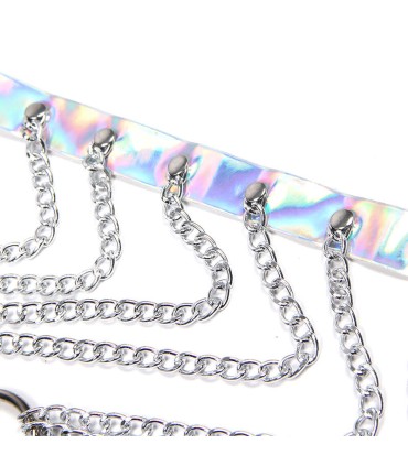 SUBBLIME 953737 ARNES DE PECHO CON ANILLOS Y CADENAS PLATA TALLA UNICA