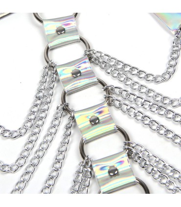 SUBBLIME 953737 ARNES DE PECHO CON ANILLOS Y CADENAS PLATA TALLA UNICA