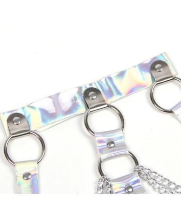 SUBBLIME 953737 ARNES DE PECHO CON ANILLOS Y CADENAS PLATA TALLA UNICA