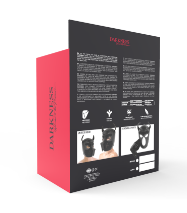 DARKNESS MASCARA PERRO DE NEOPRENO CON HOCICO EXTRAIBLE M