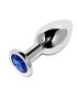 METAL HARD ANAL PLUG DIAMOND BLUE SMALL 571CM