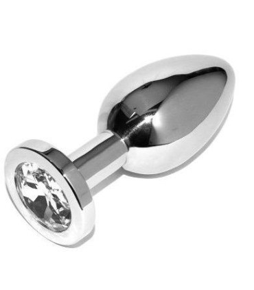 METAL HARD ANAL PLUG DIAMOND TRANSPARENTE SMALL 571CM