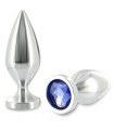 METAL HARD - ANAL PLUG ALIMINUM COLOR CRISTAL GRANDE 10.16CM