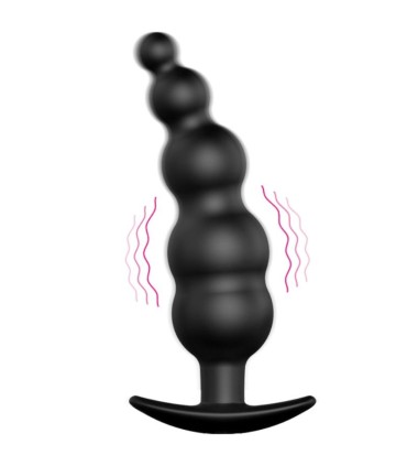 PRETTY LOVE PLUG ANAL SILICONA ESTIMULACION EXTRA Y 12 MODOS VIBRACION NEGRO CONTROL REMOTO