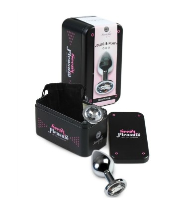 SECRETPLAY PLUG ANAL ALUMINIO TRANSPARENTE 8 CM