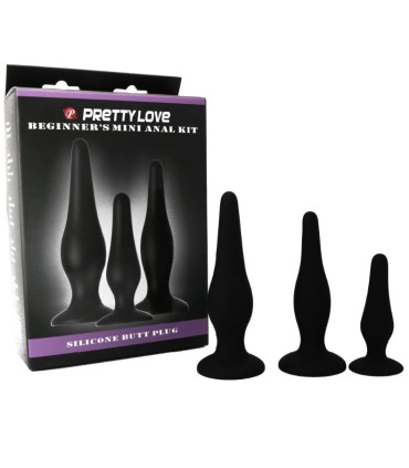 PRETTY LOVE KIT INICIACION ANAL PLUGS SILICONA