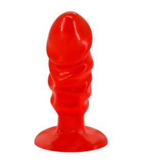 BAILE PLUG ANAL UNISEX CON VENTOSA ROJO