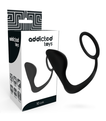 ADDICTED TOYS PLUG ANAL CON ANILLO PENE NEGRO