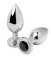 METAL HARD - ANAL PLUG DIAMOND NEGRO MEDIUM 7.62CM