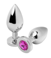 METAL HARD - ANAL PLUG DIAMOND ROSA MEDIUM 7.62CM
