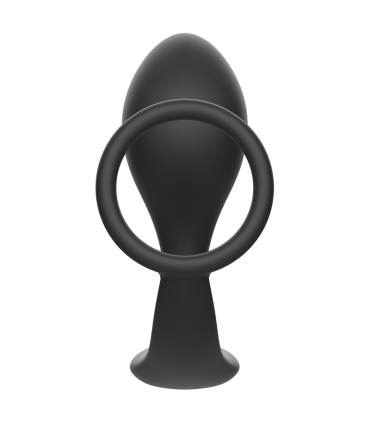 ADDICTED TOYS PLUG ANAL CON ANILLO SILICONA NEGRO