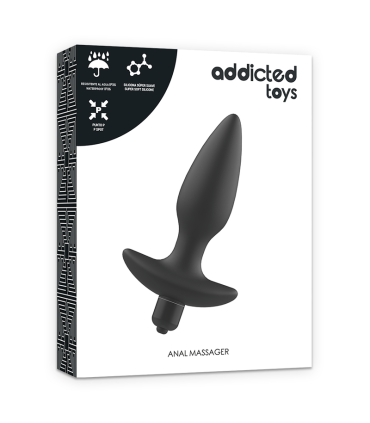 ADDICTED TOYS MASAJEADOR PLUG ANAL CON VIBRACION NEGRO