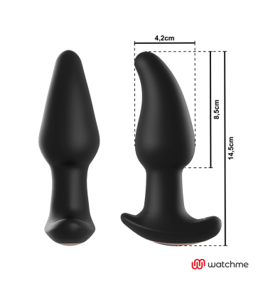 ANBIGUO WATCHME CONTROL REMOTO PLUG ANAL VIBRADOR CON ROTACION DE PERLAS AMADEUS