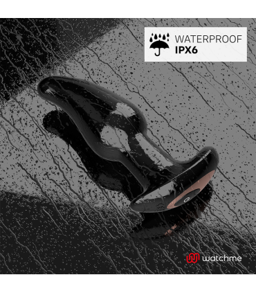 ANBIGUO WATCHME CONTROL REMOTO PLUG ANAL VIBRADOR CON ROTACION DE PERLAS AMADEUS