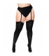 LEG AVENUE MEDIAS ALTAS CON LACITO NEGRO TALLA GRANDE