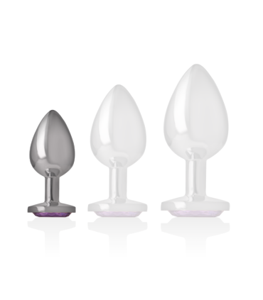 INTENSE PLUG ANAL METAL ALUMINIO CON CRISTAL VIOLETA TALLA S