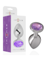 INTENSE - PLUG ANAL METAL ALUMINIO CON CRISTAL VIOLETA TALLA M