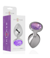 INTENSE - PLUG ANAL METAL ALUMINIO CON CRISTAL VIOLETA TALLA L