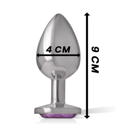 INTENSE PLUG ANAL METAL ALUMINIO CON CRISTAL VIOLETA TALLA L