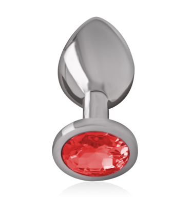 INTENSE PLUG ANAL METAL ALUMINIO CON CRISTAL ROJO TALLA L