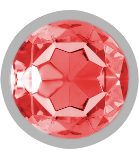 INTENSE PLUG ANAL METAL ALUMINIO CON CRISTAL ROJO TALLA L