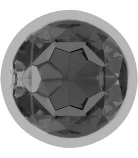 INTENSE PLUG ANAL METAL ALUMINIO CON CRISTAL NEGRO TALLA S