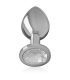 INTENSE PLUG ANAL METAL ALUMINIO CON CRISTAL PLATA TALLA S