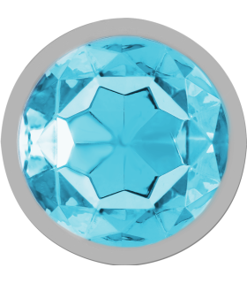 INTENSE PLUG ANAL METAL ALUMINIO CON CRISTAL AZUL TALLA S